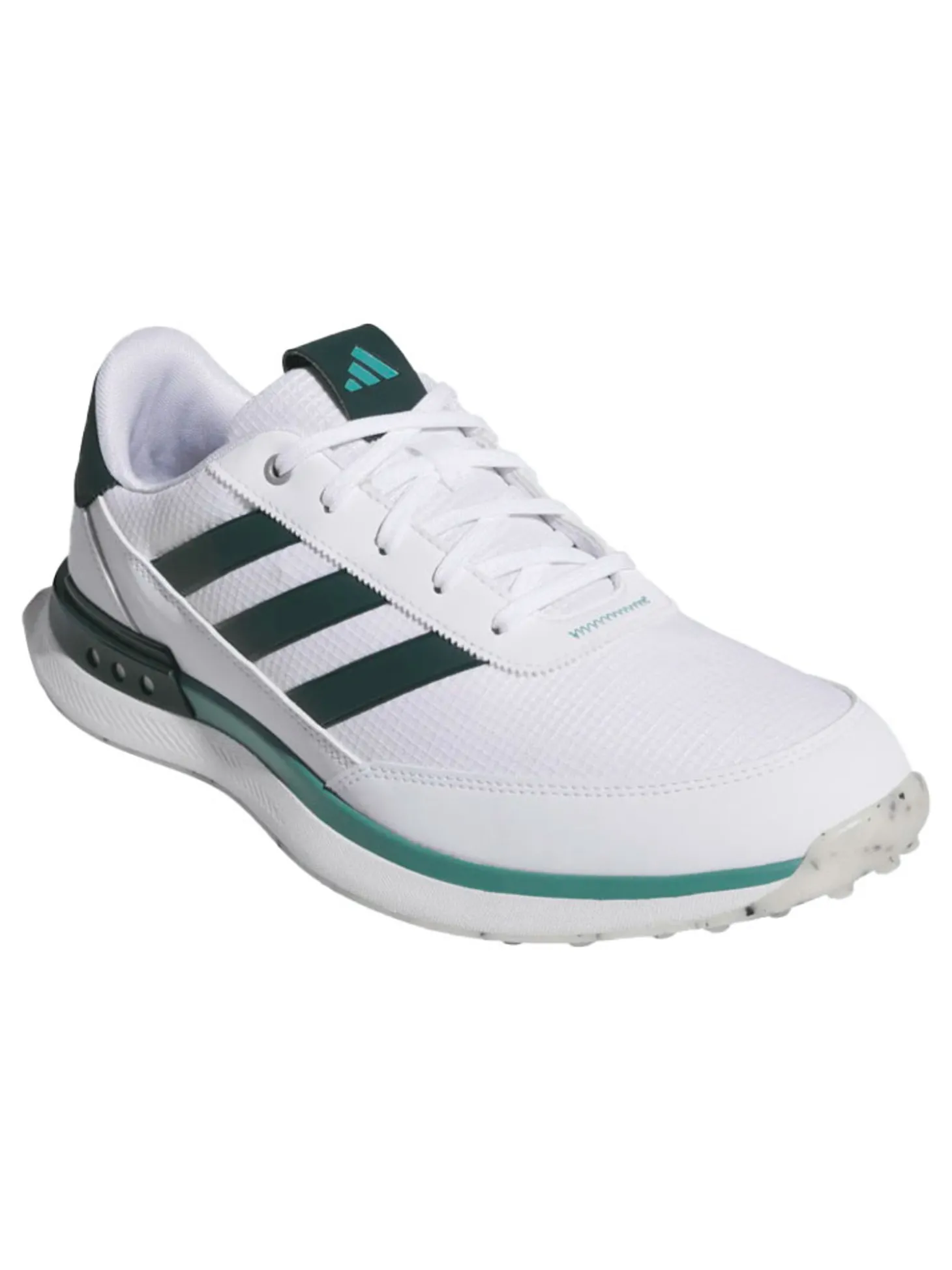 adidas S2G Spikeless Golf Shoes - Ftwr White/Aurora Ivy/Preloved Teal