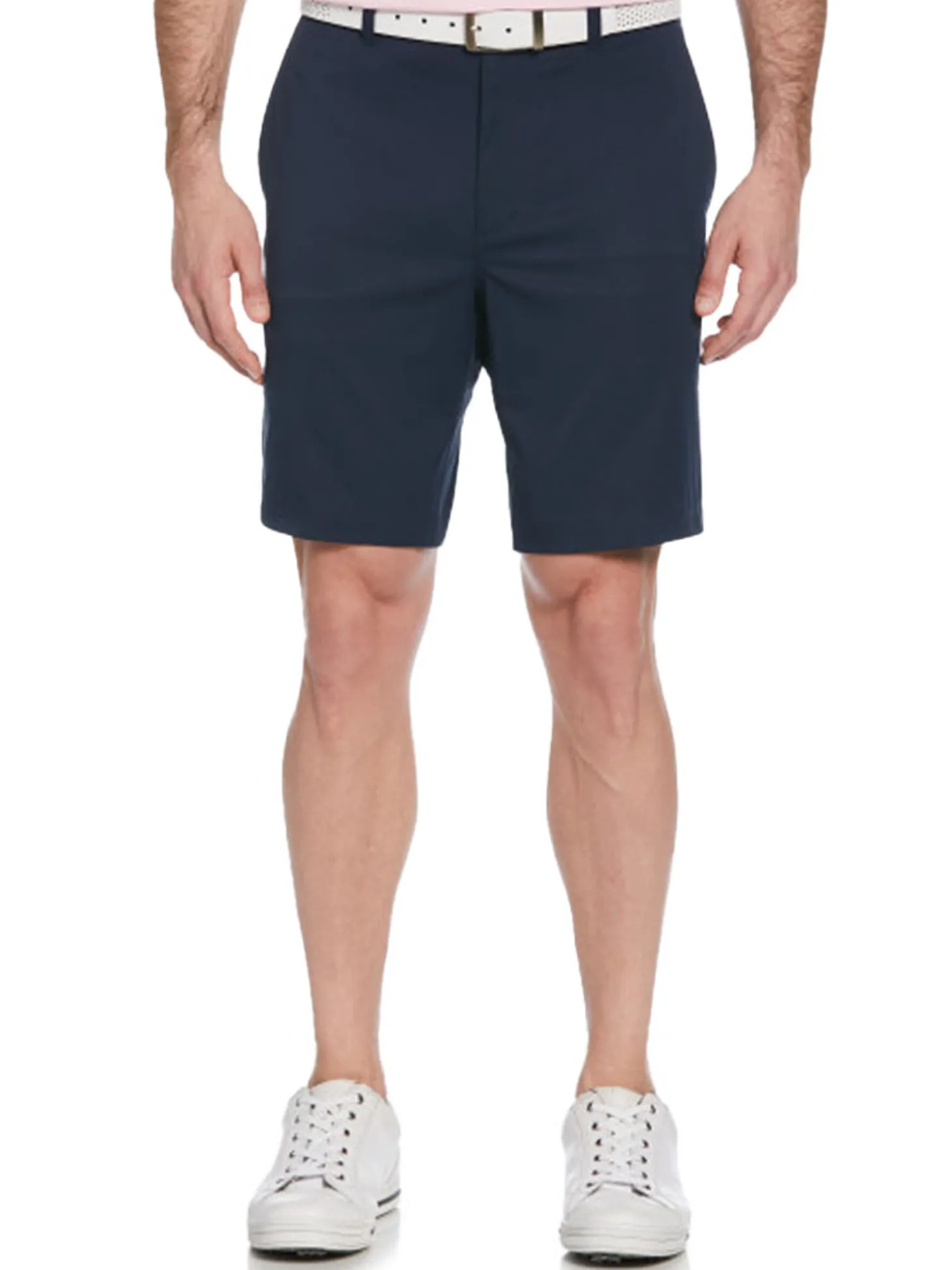 Ben Hogan Active Waistband Flat Front 9-Inch Golf Short - Black Iris
