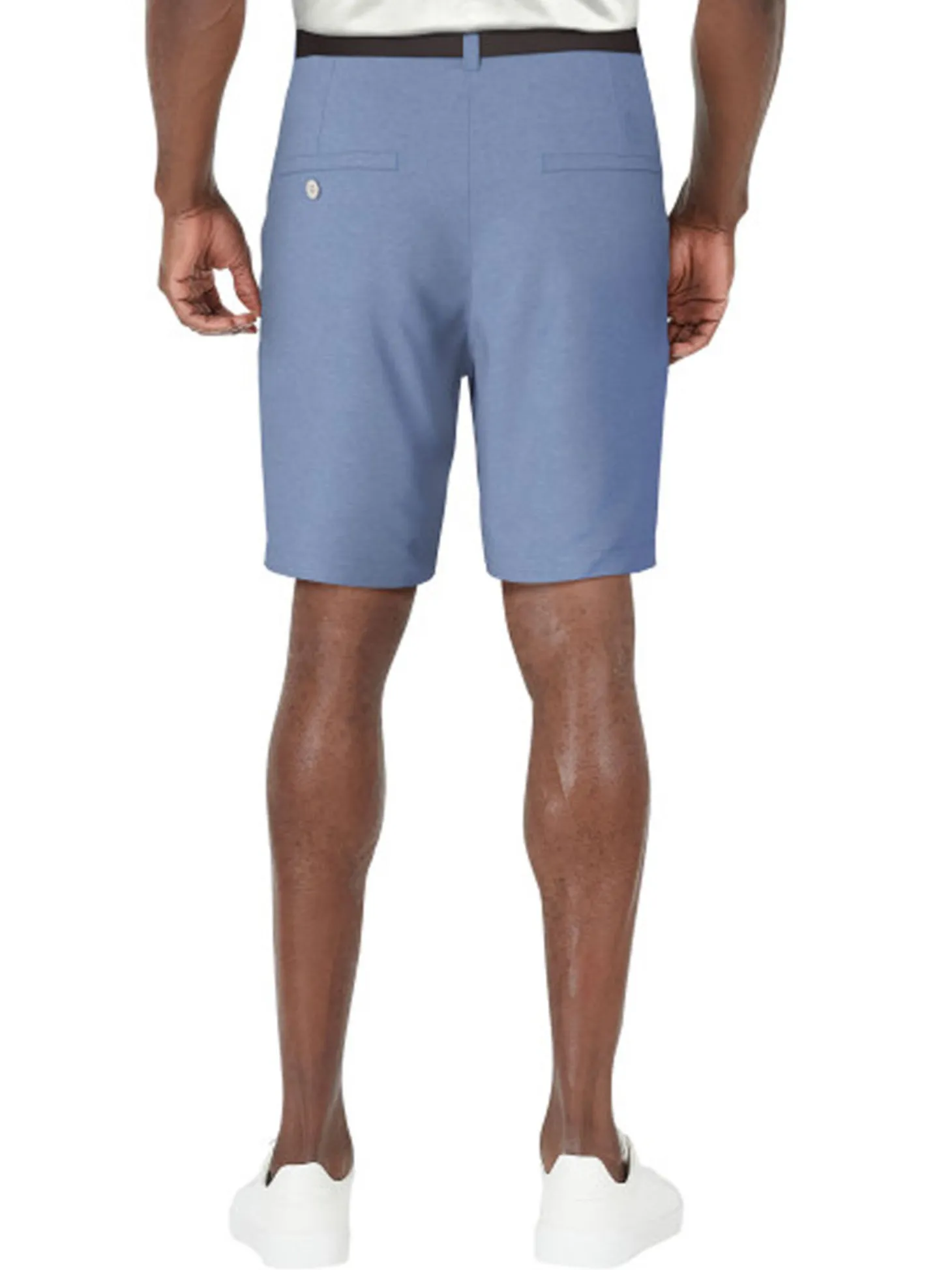 Ben Hogan Performance Flat Front 8-Inch Golf Short - Silver Lake Blue Heather