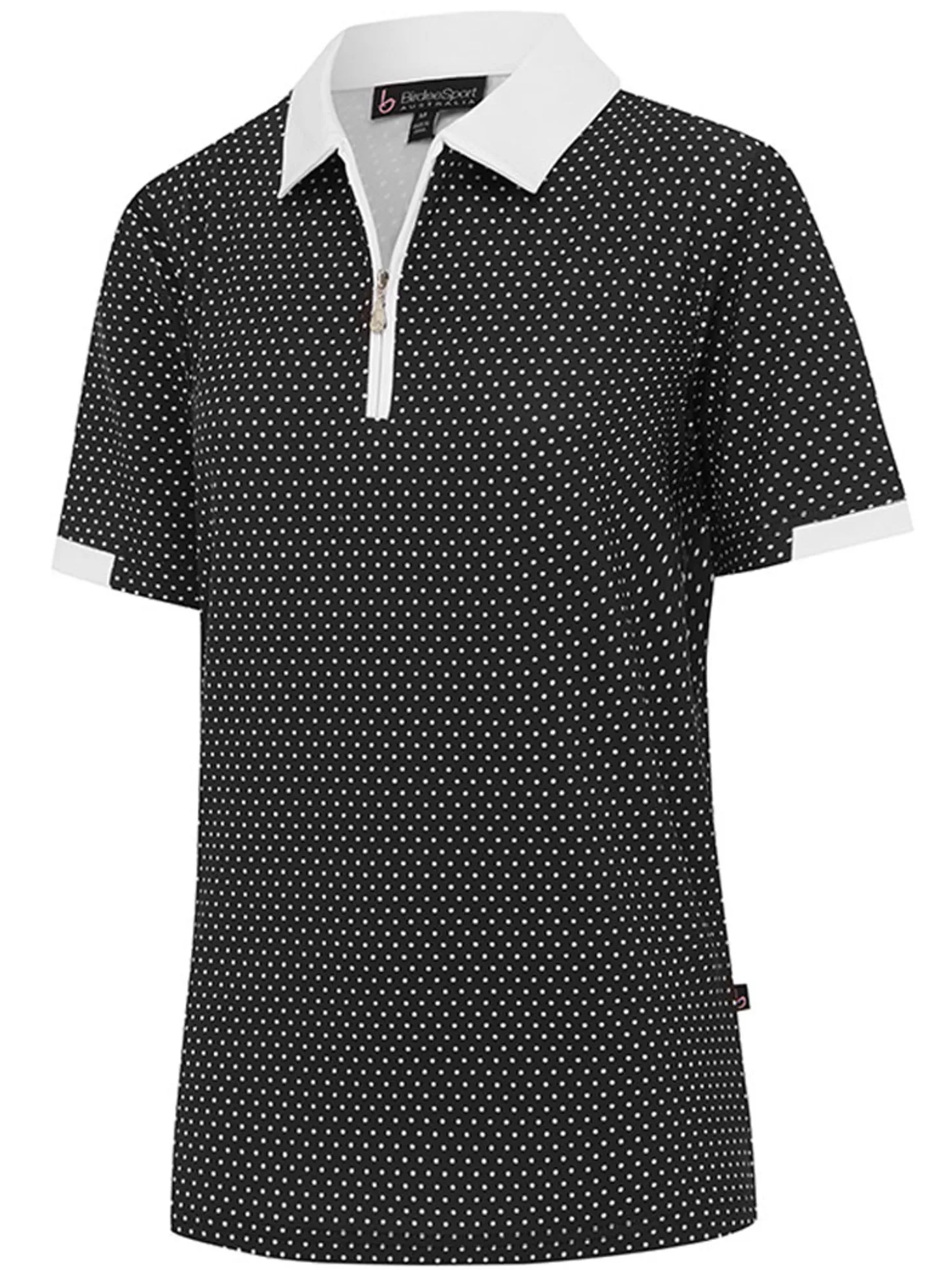 Birdee Sport Women's Cosmic Ambrose Short Sleeve Top - White/Black