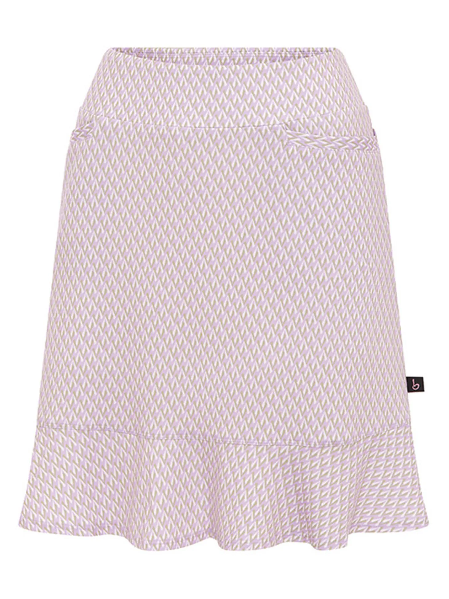 Birdee Sport Women's Solitaire Wave 18" Skort - White/Lilac