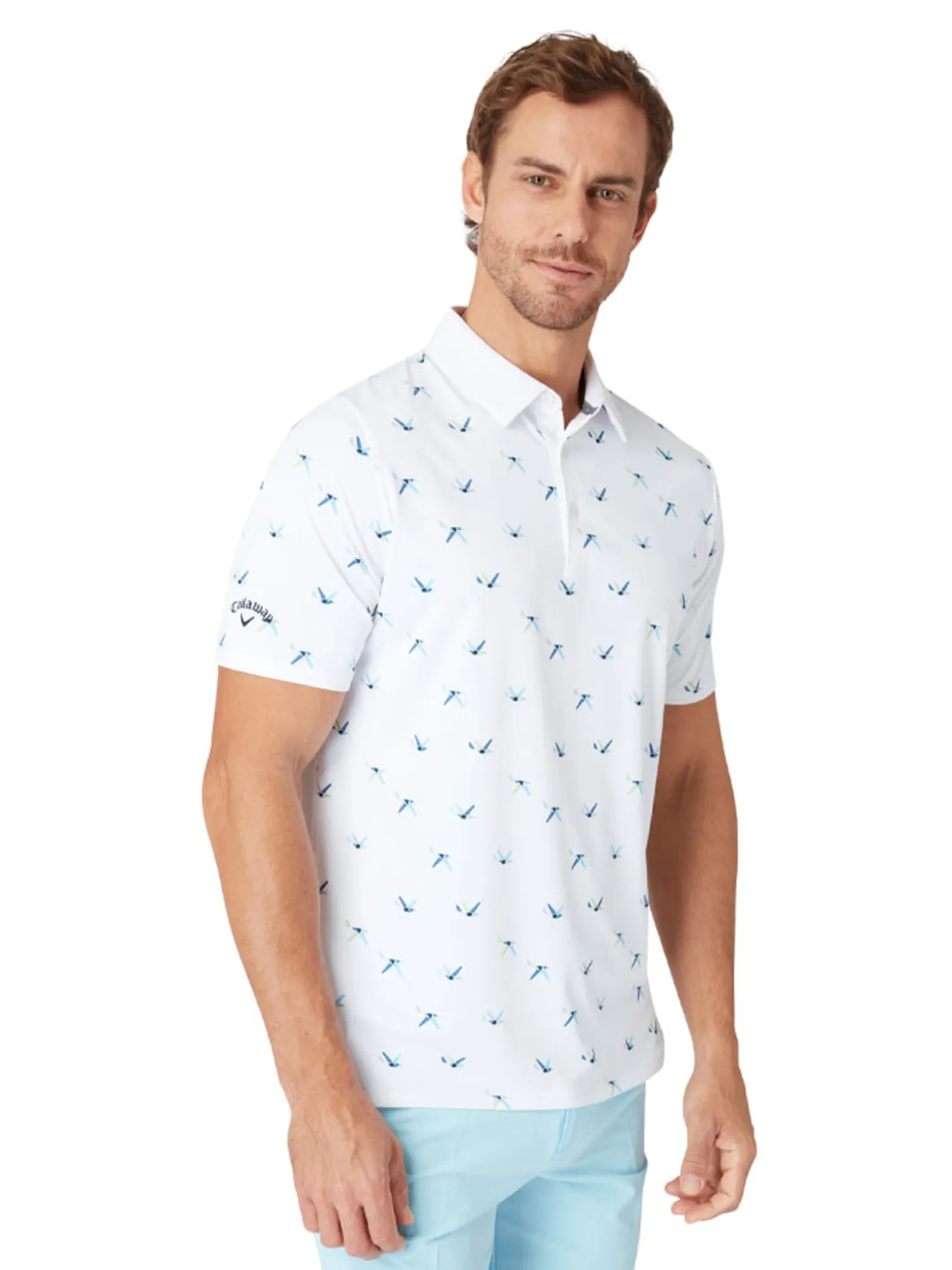 Callaway All Over Birdie Polo - Bright White