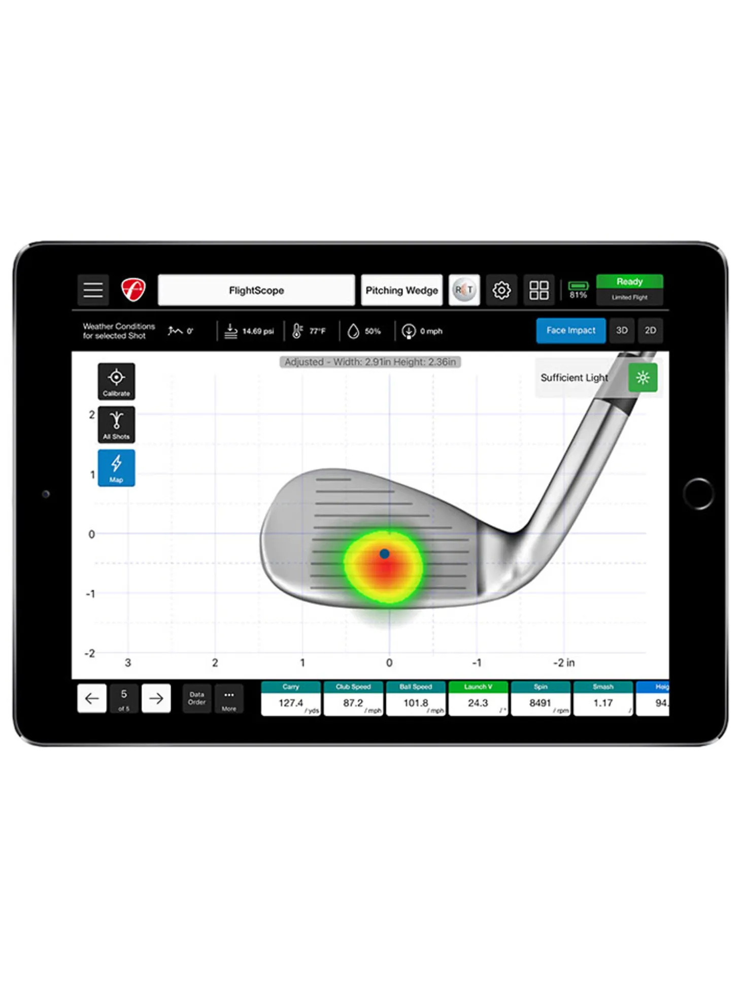 Flightscope Mevo+ Face Impact Location Software for Pro Package