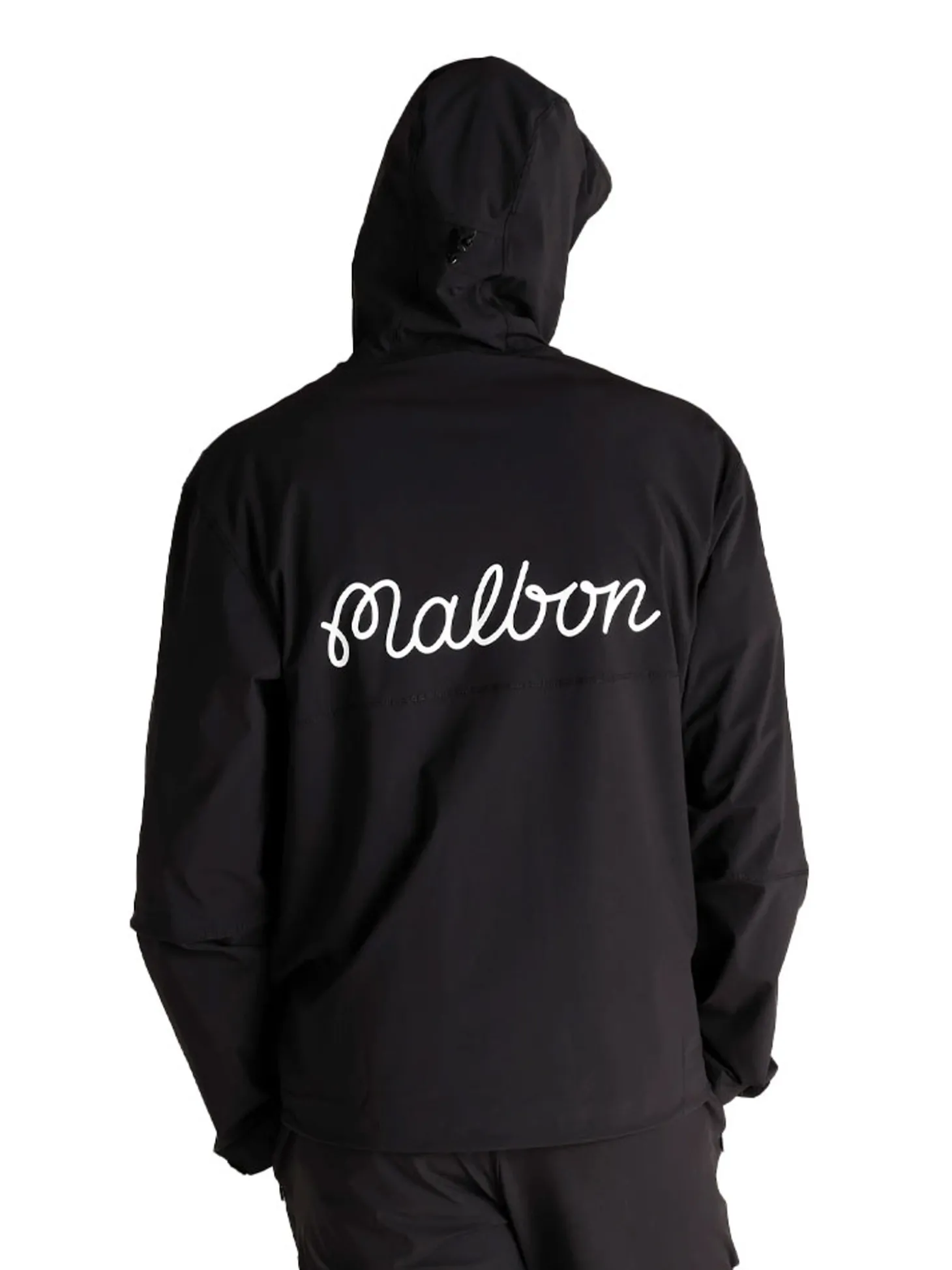 Malbon Performance Full Zip Shell Jacket - Black