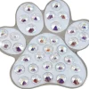 Navika Swarovski Crystal Paw White Marker
