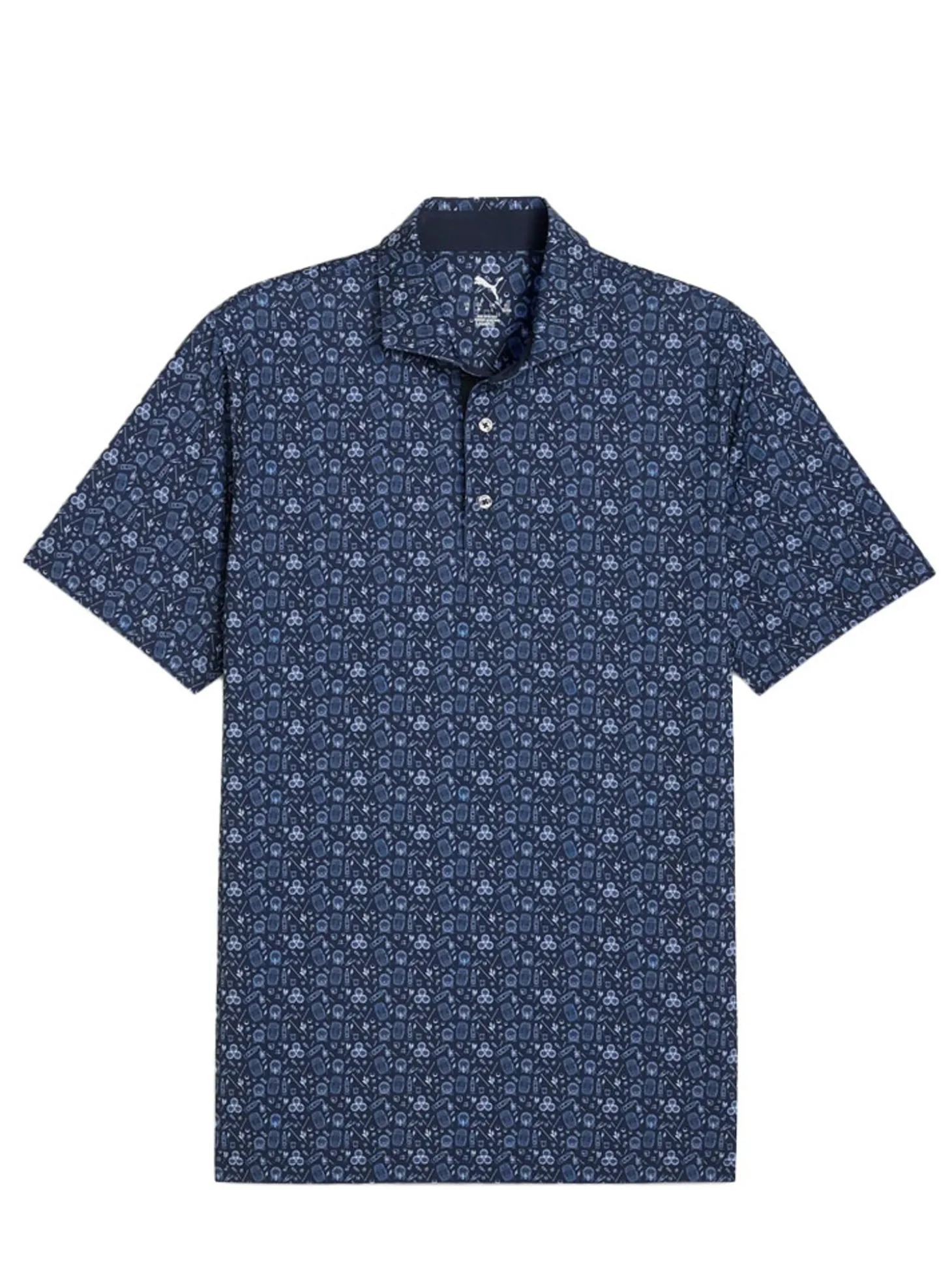 Puma MATTR Port Golf Polo - Deep Navy - White Glow/Deep Navy