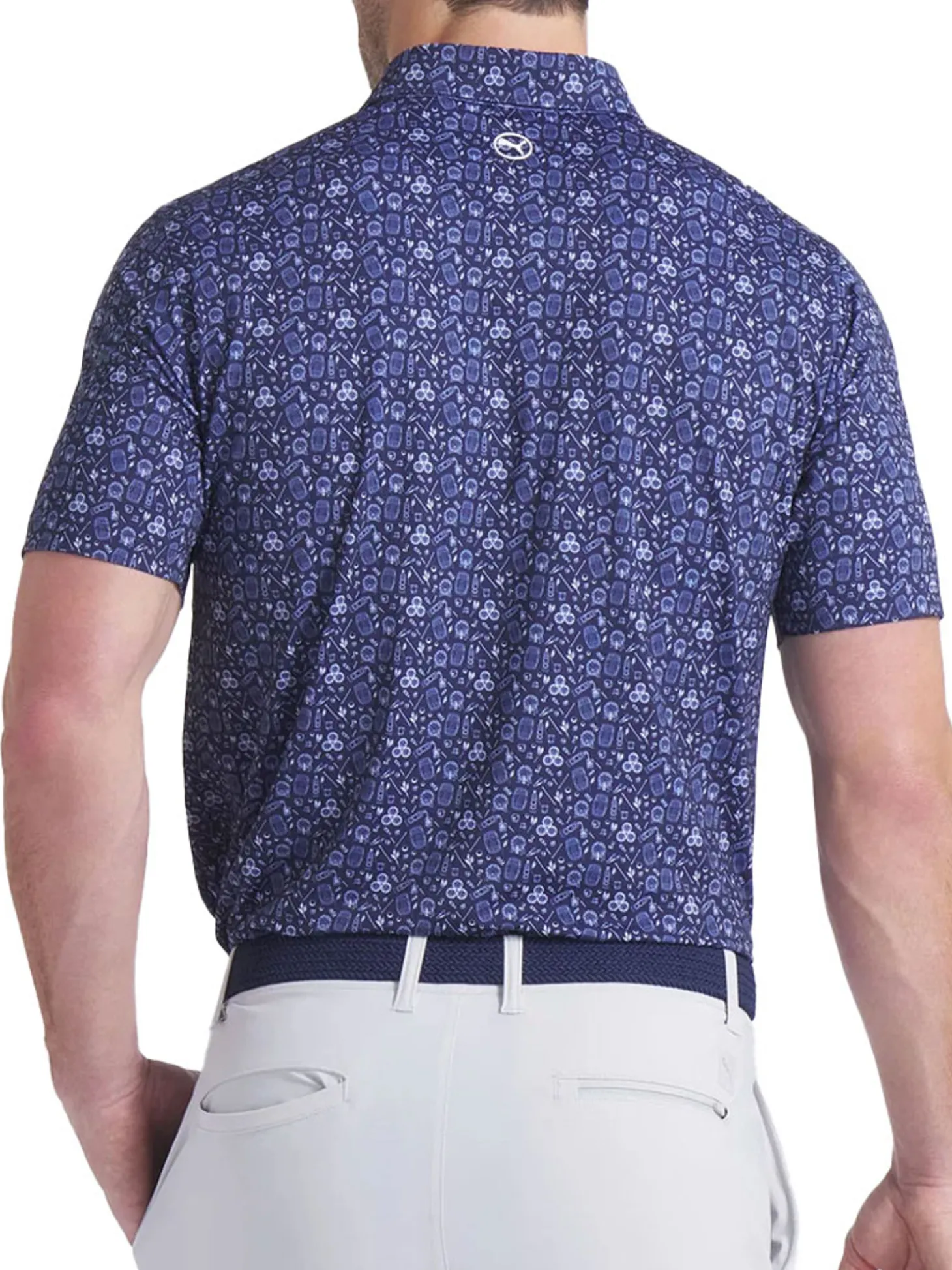 Puma MATTR Port Golf Polo - Deep Navy - White Glow/Deep Navy