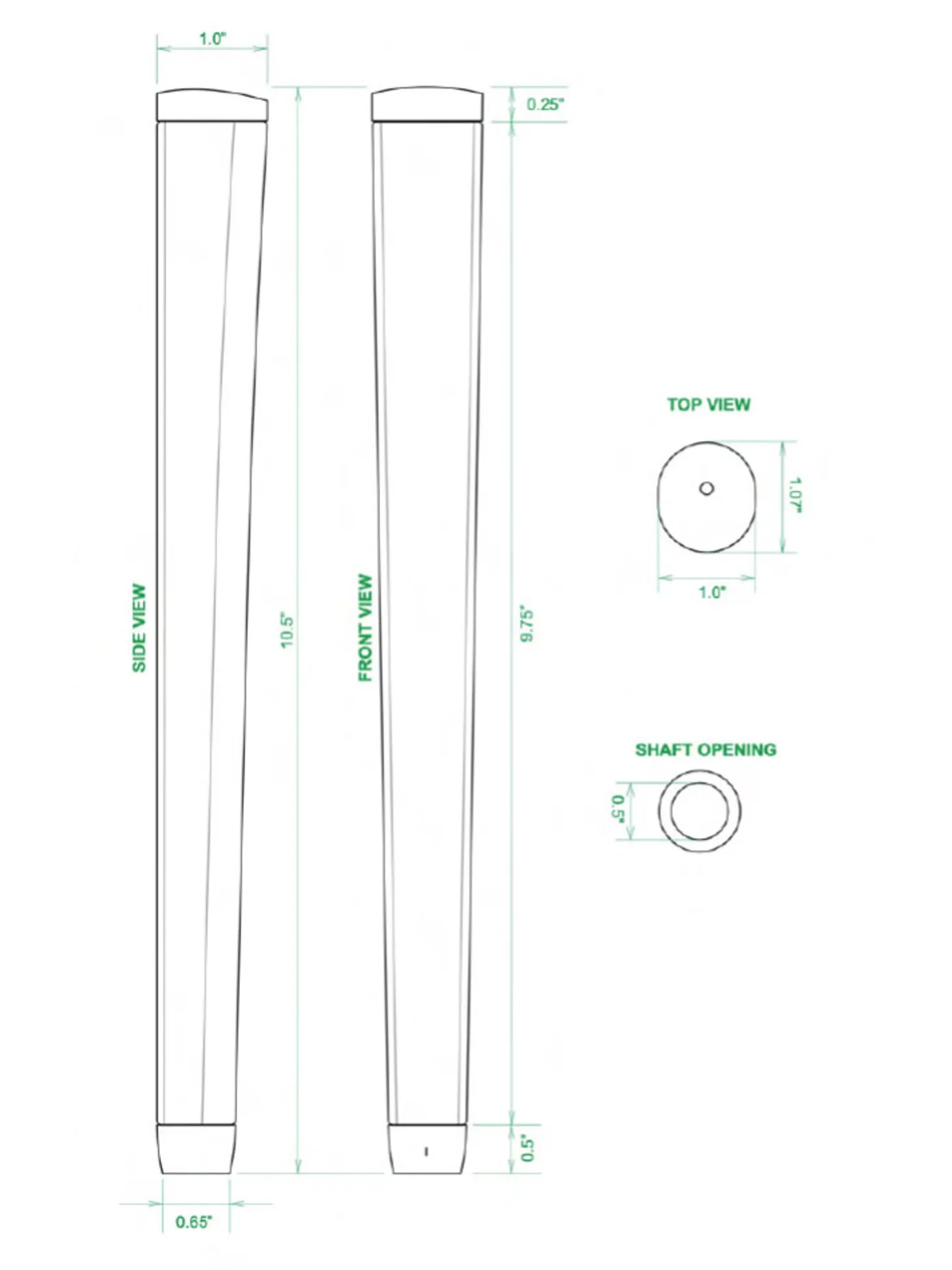 Sweet Rollz Skinny Putter Grip - Hula Girl