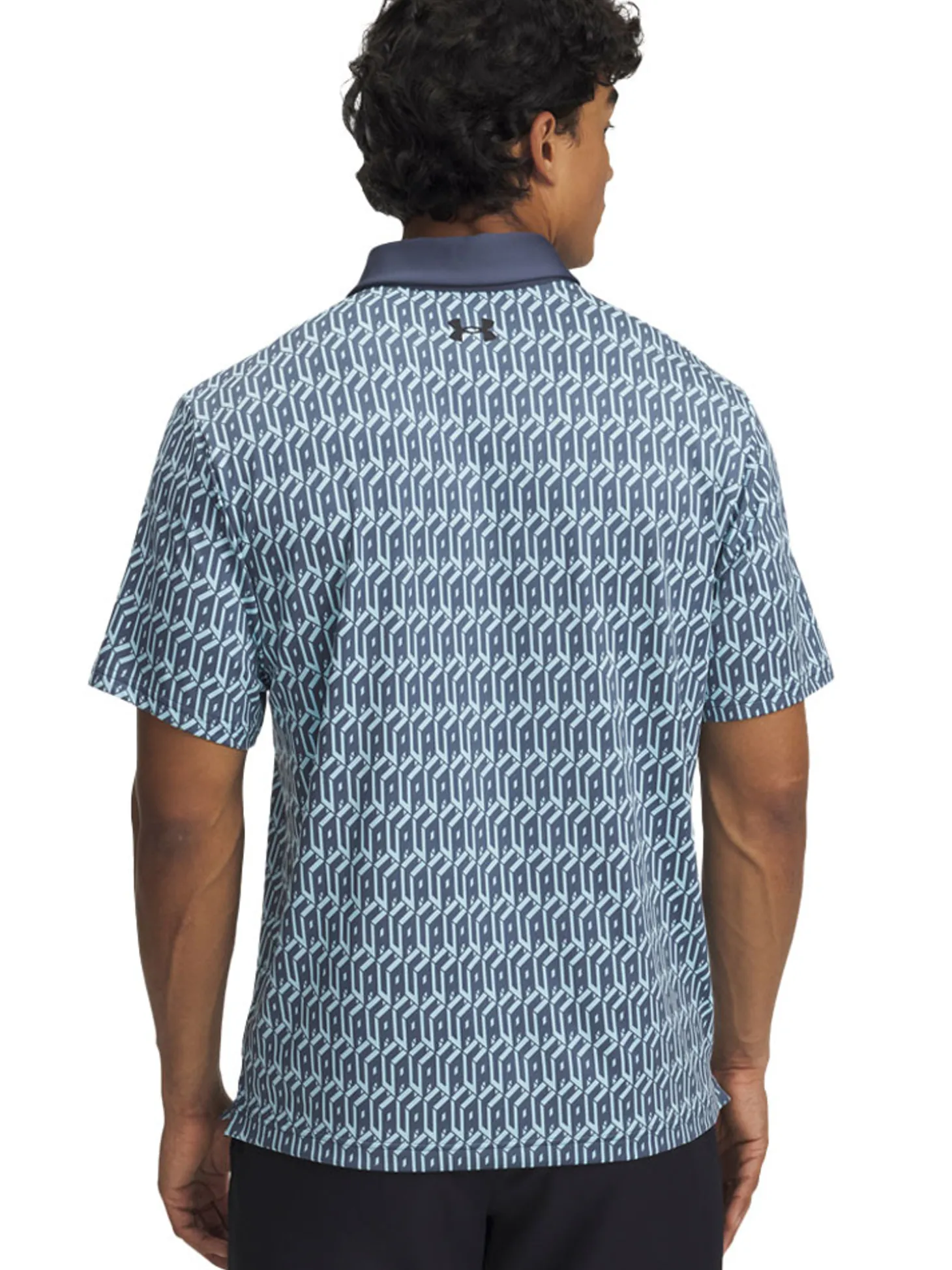 Under Armour Playoff 3.0 Printed Polo - Stream/Downpour Grey/Black